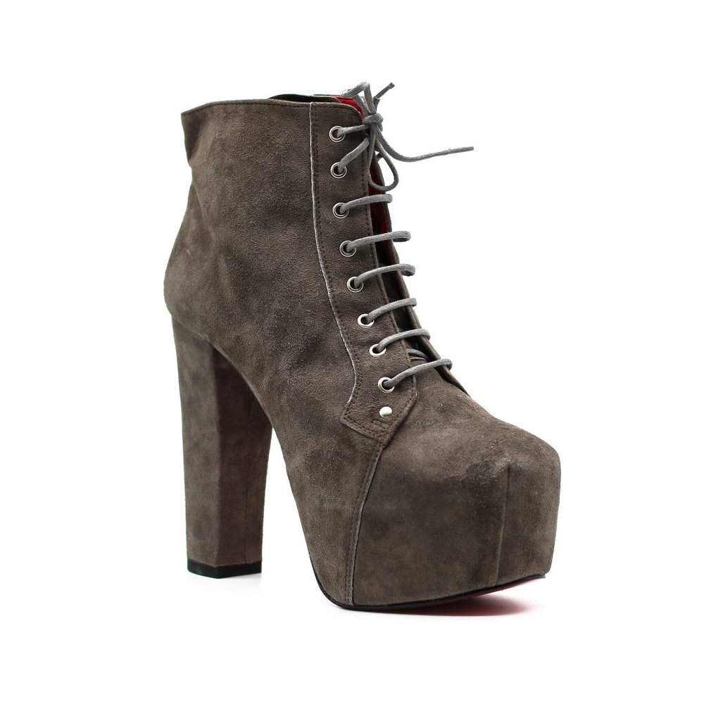 Lace-up Leather Platform Boots. Handmade.
